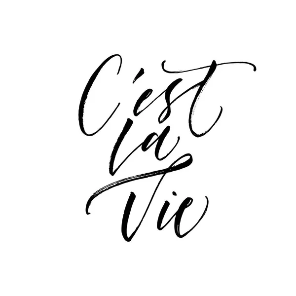 C'est la vie postcard. — Stockvector