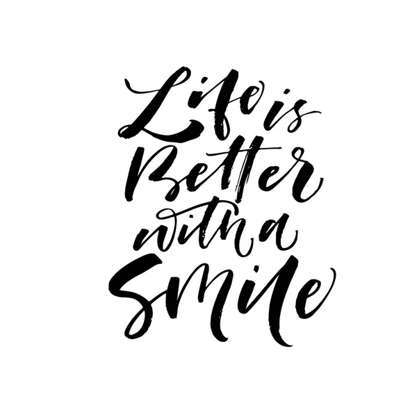 Life is better with a smile card. — Stock Vector