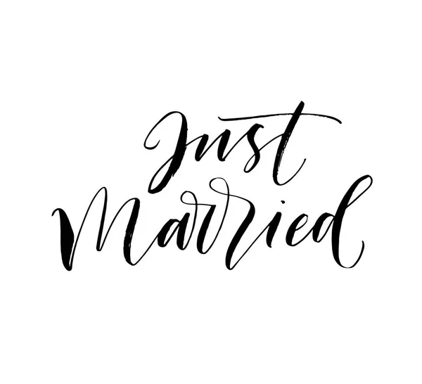 Just married postcard. — Stock Vector