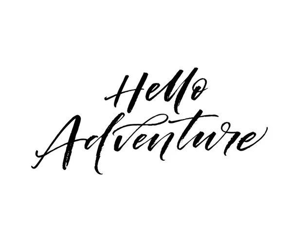 Hello Adventure card. — Vector de stoc