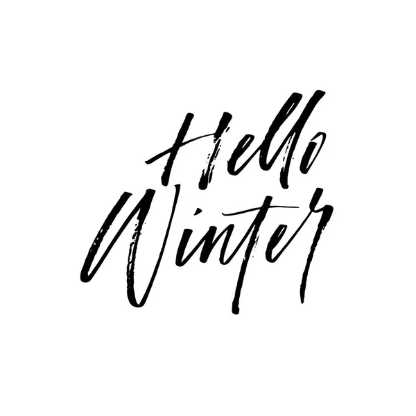 Hola tarjeta de invierno . — Vector de stock