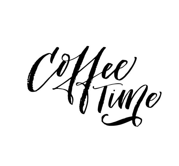 Postal a la hora del café . — Vector de stock