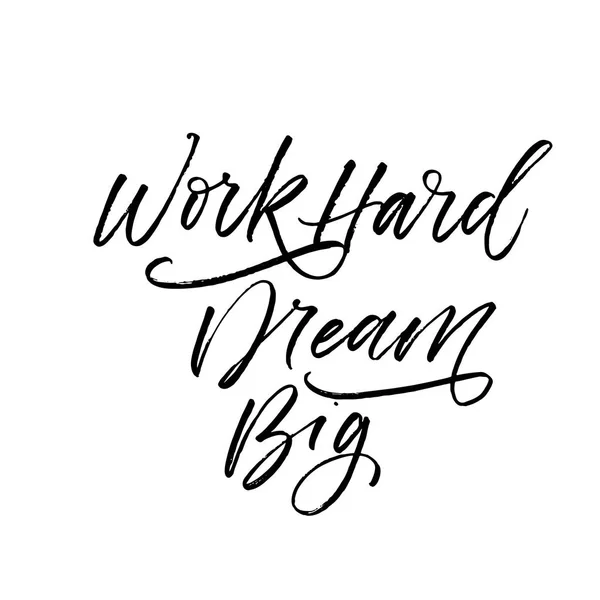 Work hard dream big postcard. — Stock Vector