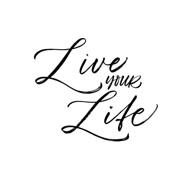 Live your life postcard. — Stock Vector