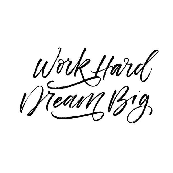 Work hard dream big postcard. — Stock Vector