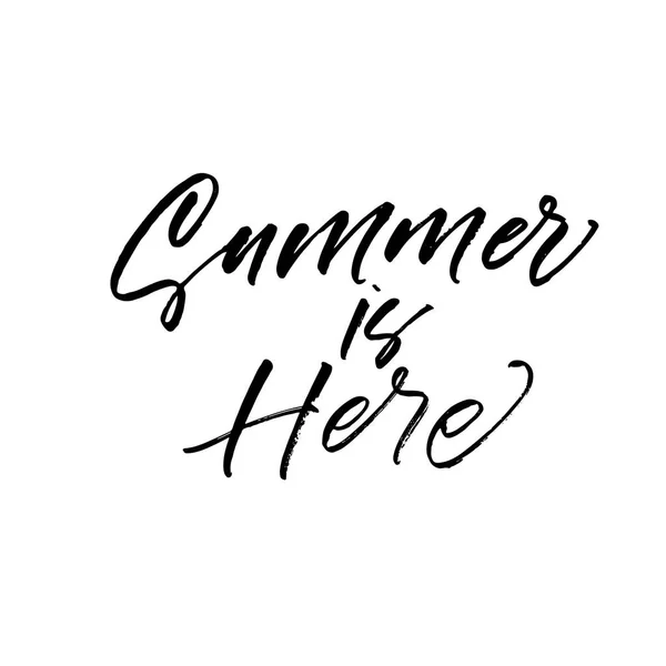 L'été est là carte postale . — Image vectorielle