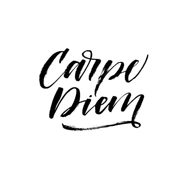 Carpe diem - lateinische Phrase bedeutet, den Moment einzufangen. — Stockvektor