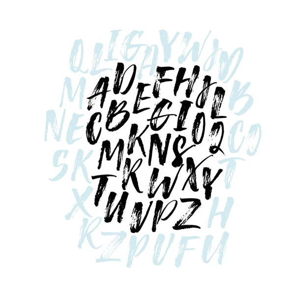 Conjunto de letras de alfabeto dibujadas a mano . — Archivo Imágenes Vectoriales