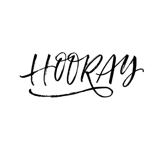 Hooray phrase illustration — Stock Vector