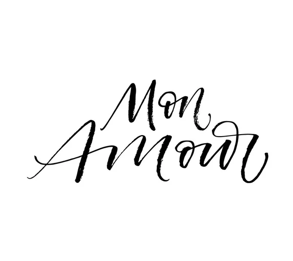 Mon amour card. — стоковый вектор