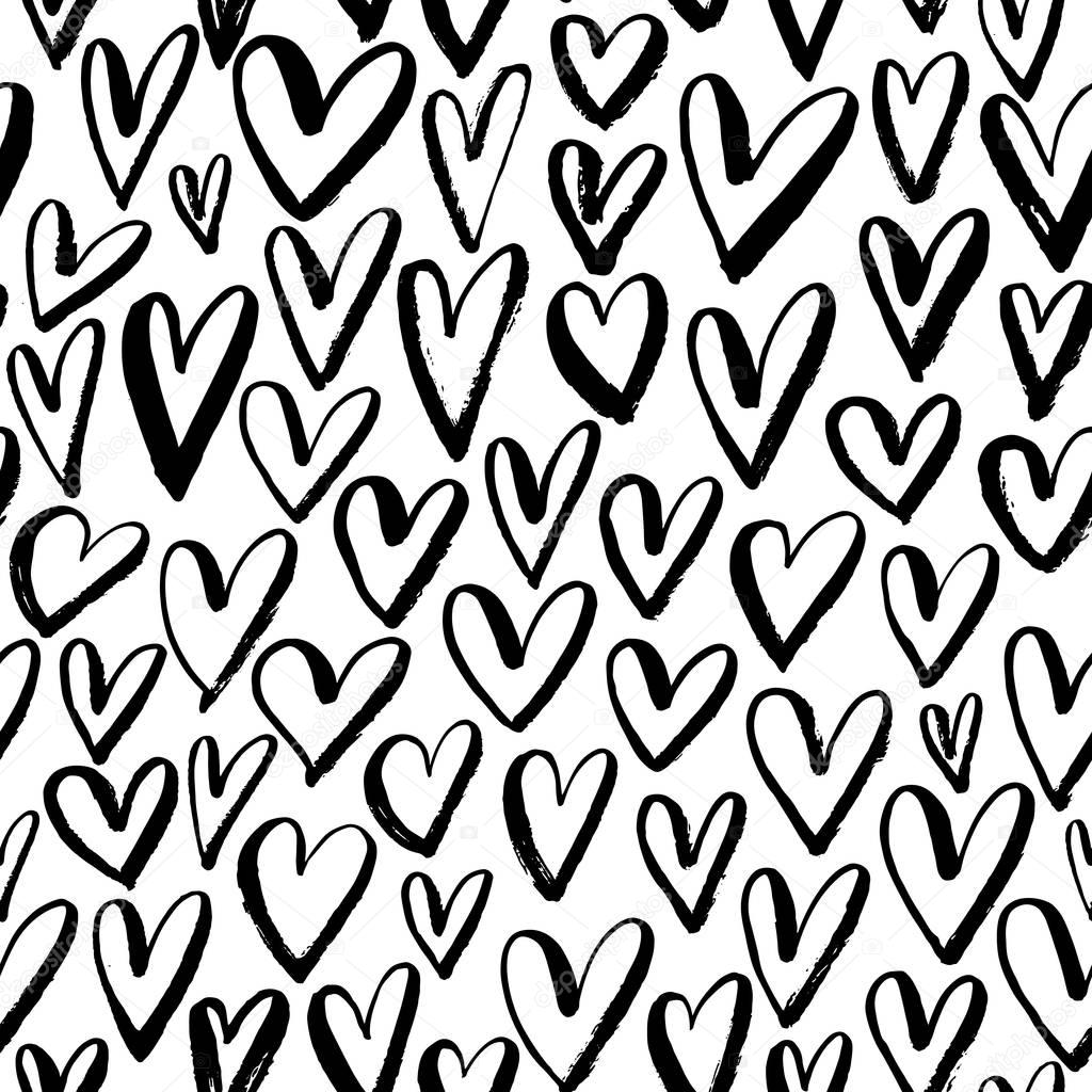 Seamless pattern with hearts. 