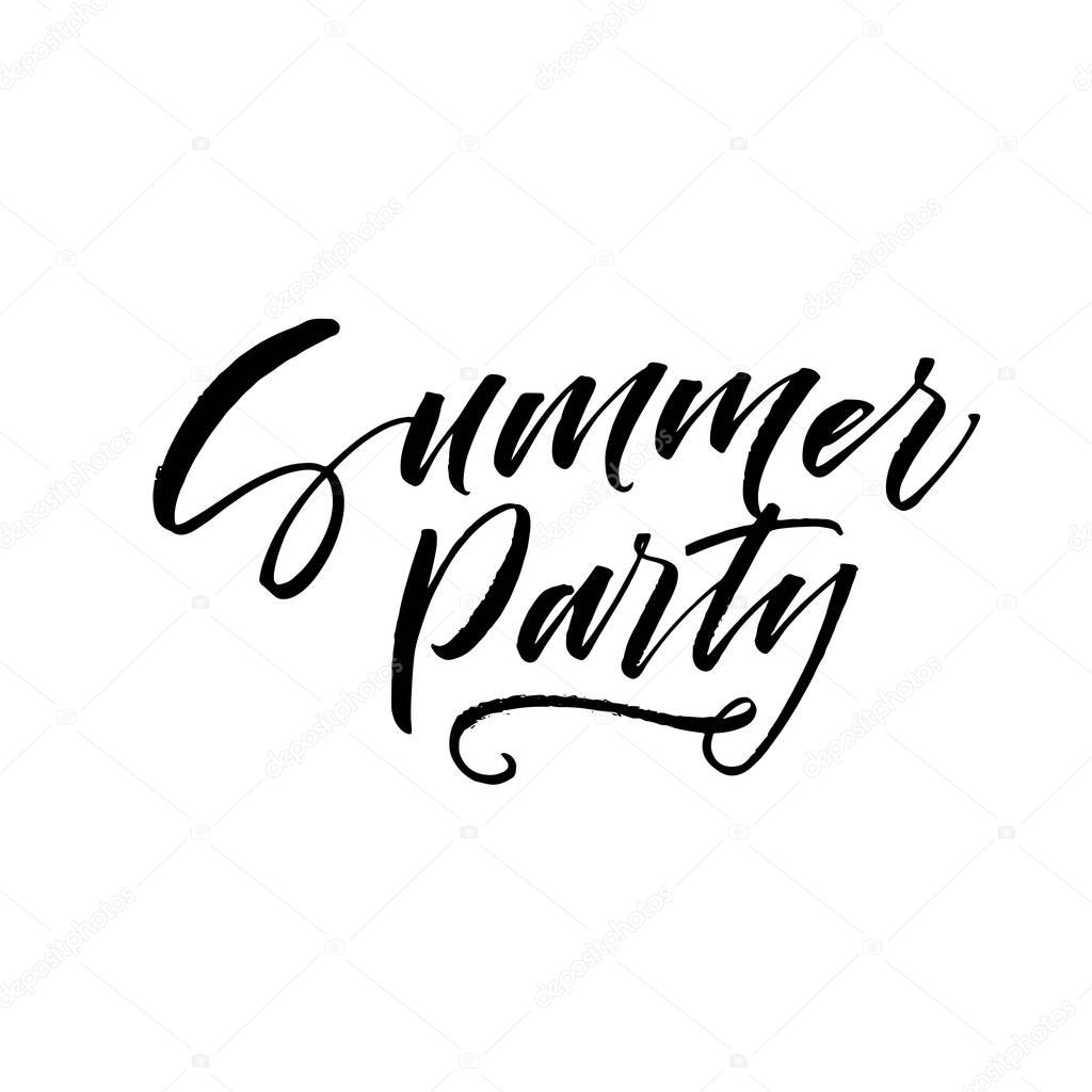 Summer party card. 