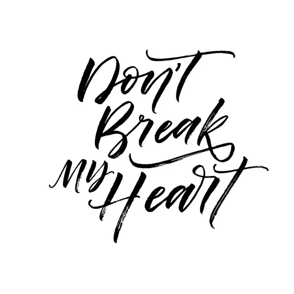 No rompas mi tarjeta del corazón . — Vector de stock