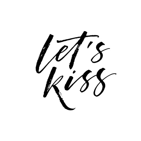 Let's kiss phrase. — Stock Vector