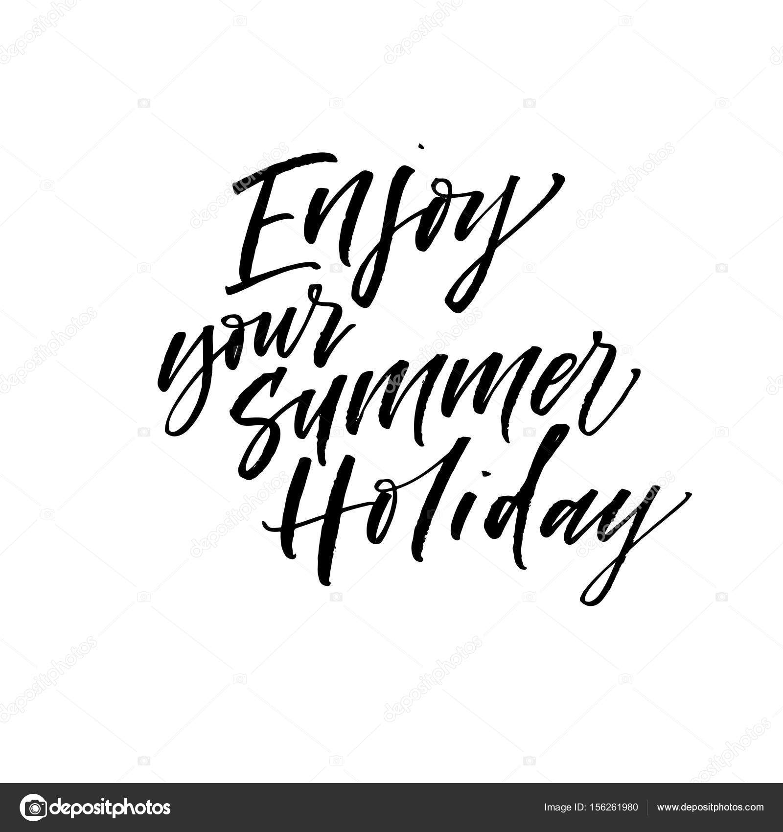 Enjoy Your Summer Holiday Lettering Vector Image By C Gevko93 Vector Stock 156261980