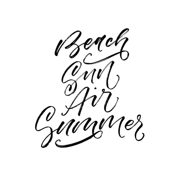 Пляж, солнце, воздух, летняя карта — стоковый вектор