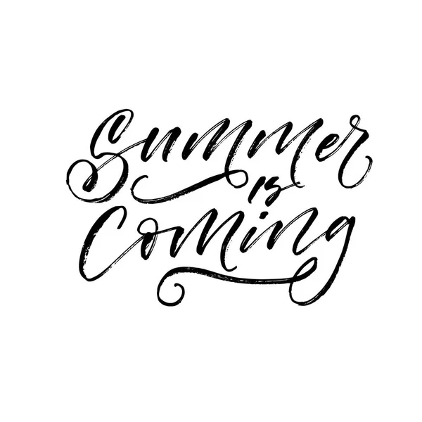 Summer is coming card - Stok Vektor