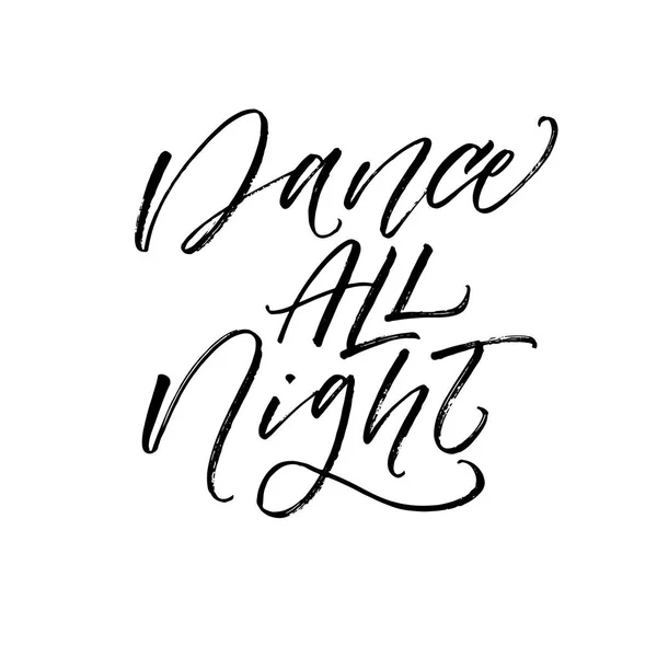 Dance all night postcard — Stock Vector