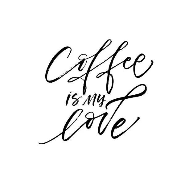El café es mi tarjeta de amor — Vector de stock