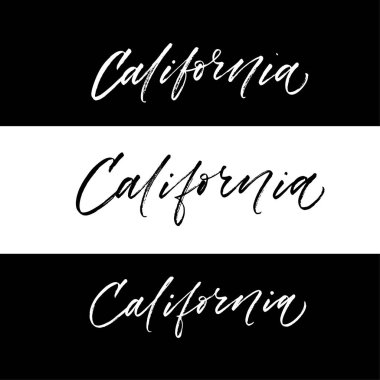 Siyah ve beyaz California kartı.