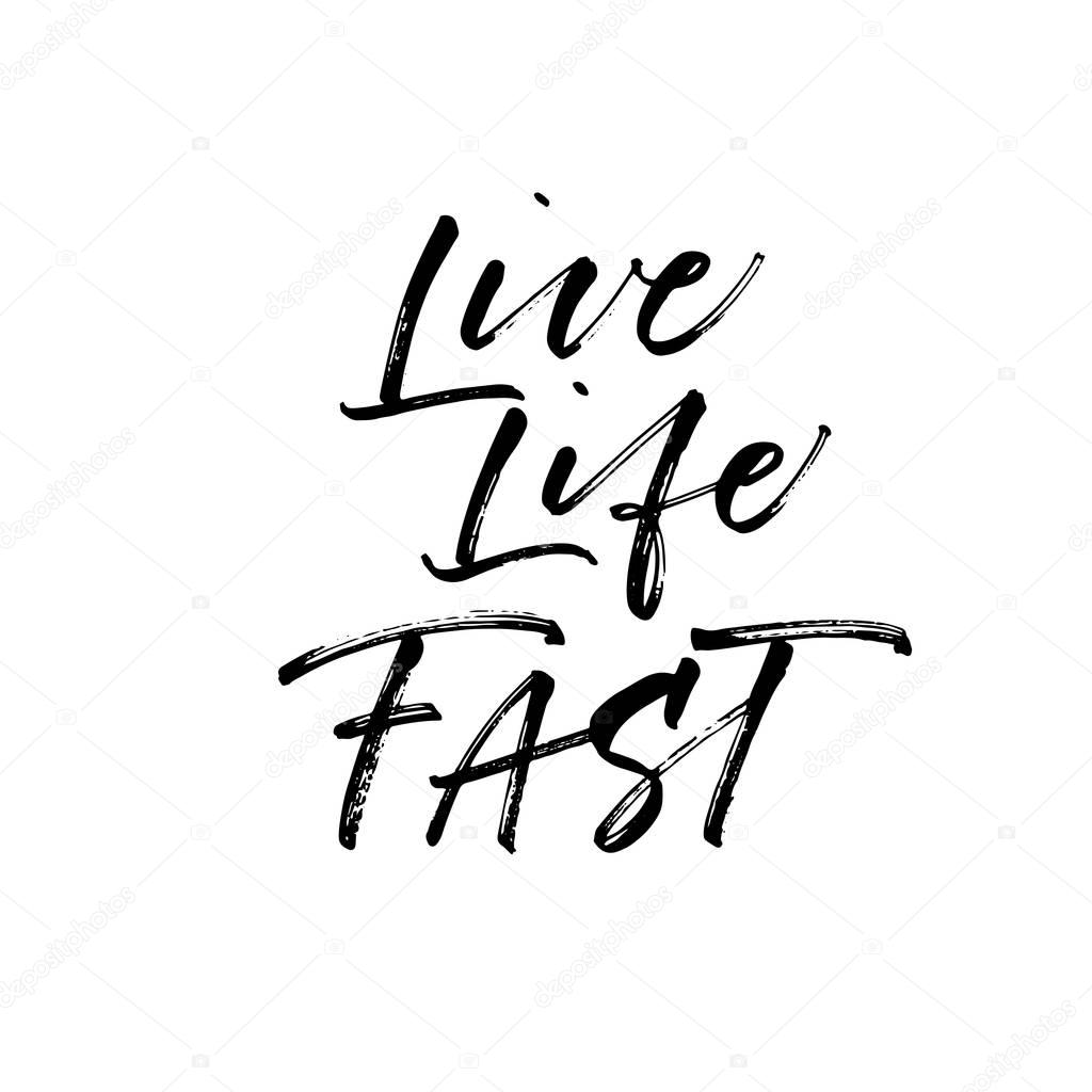 Live life fast card. 