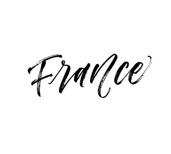 Hand drawn France phrase — Stock Vector