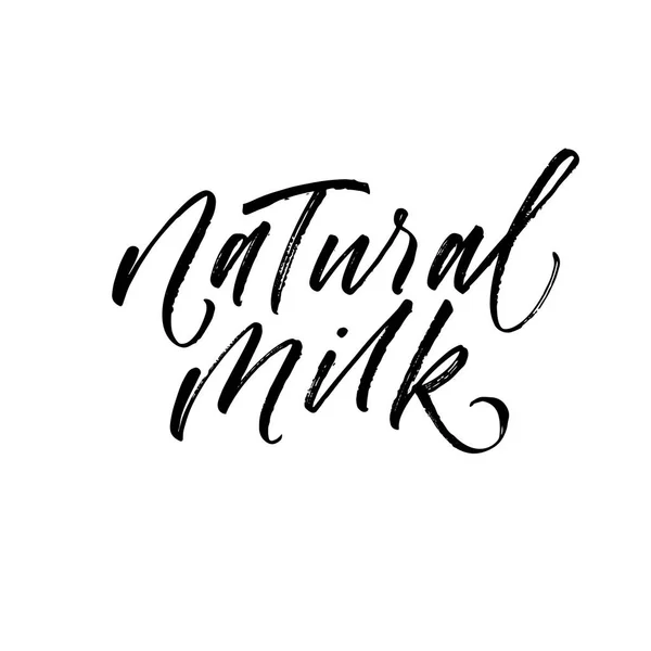 Frase de leche natural — Vector de stock