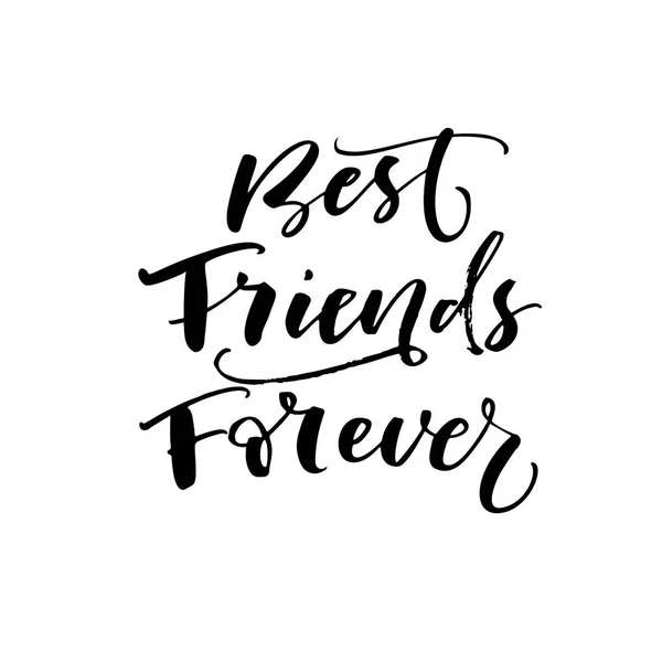 Bästa vänner för evigt fras. — Stock vektor