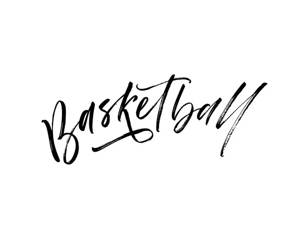 Basketbal briefkaart. Inkt illustratie. — Stockvector