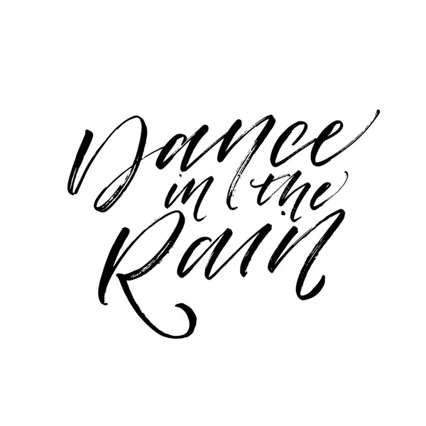 Dance in the rain card. — Stock Vector