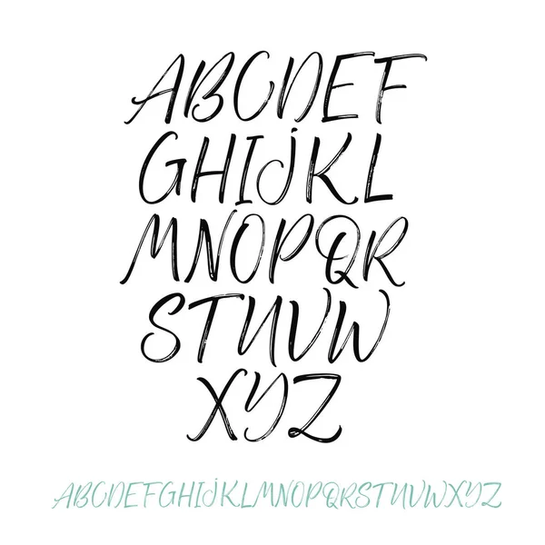 Hand drawn alphabet. — Stock Vector