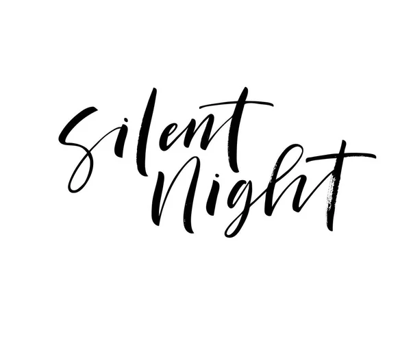 Silent night card. — Stock Vector