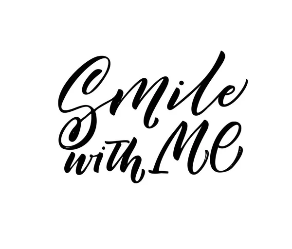 Smile with me phrase — Stock Vector