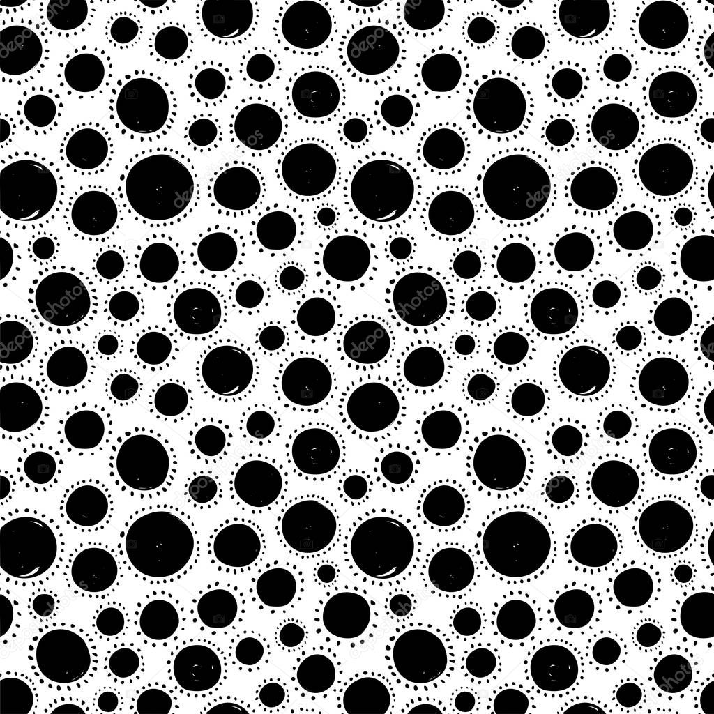 seamless pattern with black dots