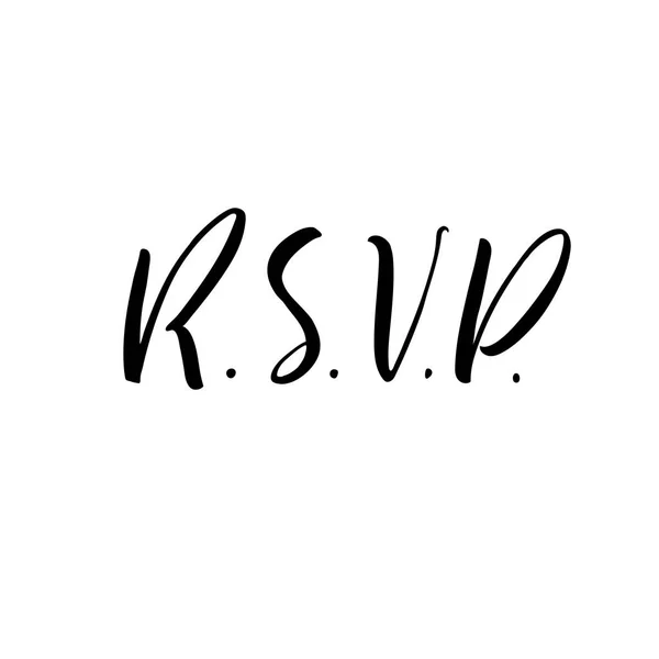 R.S.V.P. card. — Stock Vector