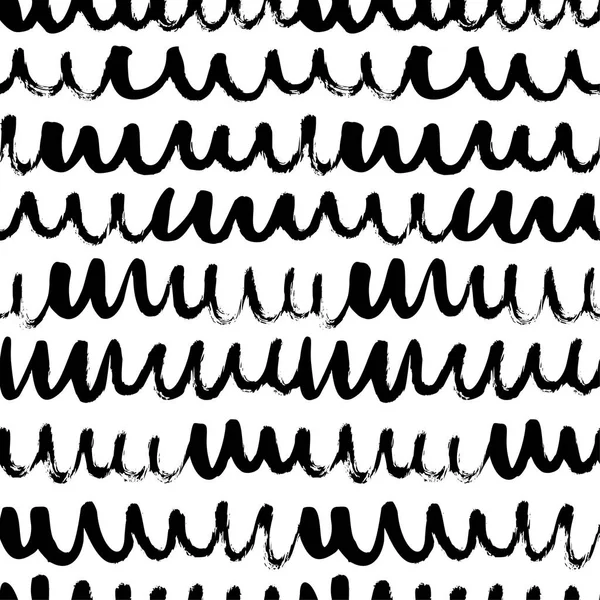 Motif ondulé noir et blanc . — Image vectorielle