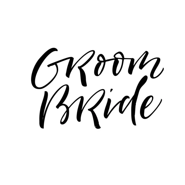 Groom bride card. — Stock Vector