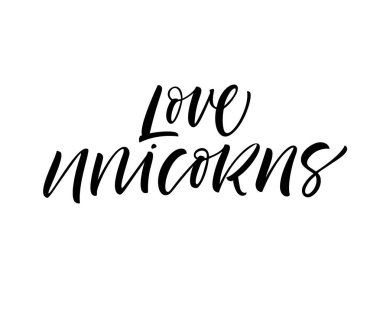 Aşk tek boynuzlu at kartı. 