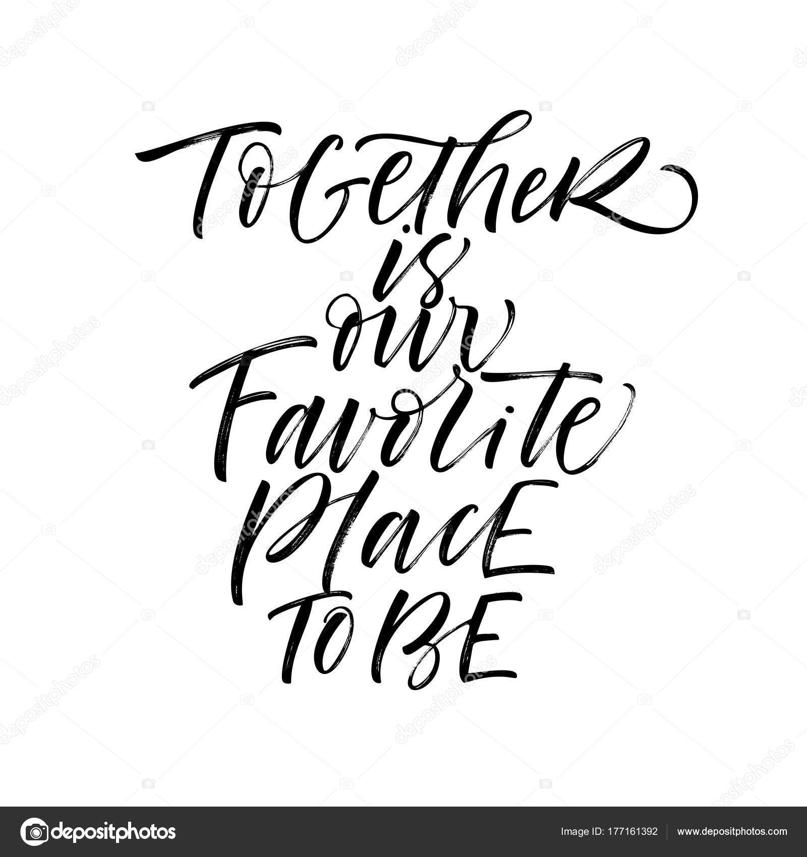 在一起是我们最喜欢的地方 图库矢量图像 C Gevko93