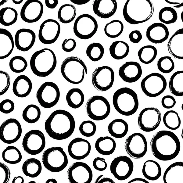 Modèle Vectoriel Pois Sans Couture Ornement Pois Noir Blanc Illustration — Image vectorielle