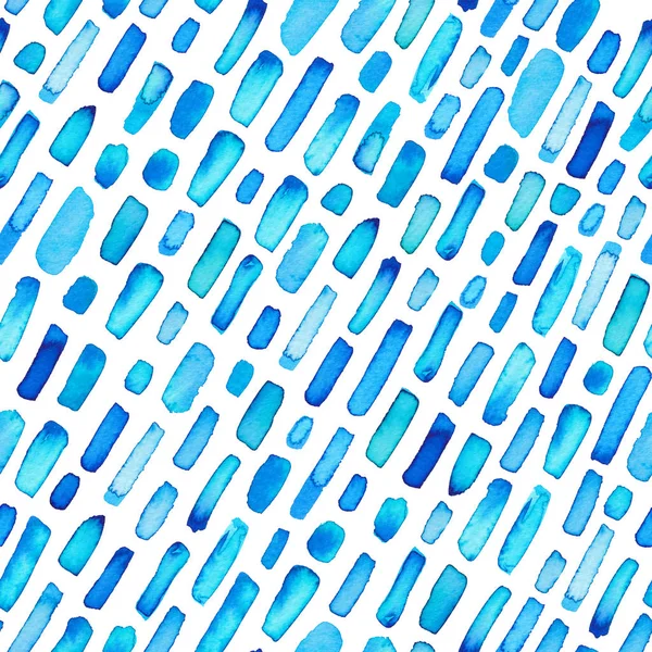 Diagonal Blue Watercolor Seamless Pattern Geometric Background Ornament Wrapping Paper — Stock Photo, Image