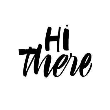 Merhaba ifade mürekkep tasarımı. Mürekkep çizim. Modern fırça hat. Beyaz arka plan üzerinde izole.