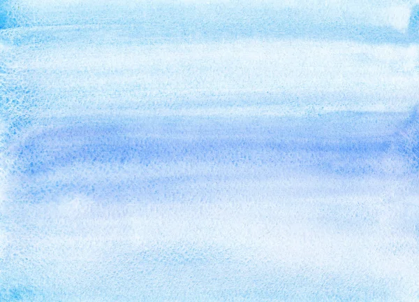 手绘天空蓝色水彩背景 苍白的颜色 水彩抽象背景与渐变 — 图库照片