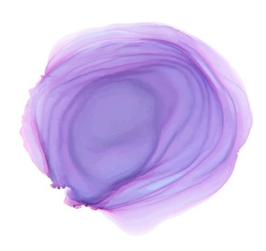 Mor el boyalı alkol vektör dokusu. Violet soyut sanat geçmişi. Renkli suluboya duvar kağıdı. 