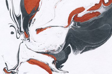 Beyaz, gri ve bronz mermer kaplama. Dekoratif akrilik arka plan. Mürekkep mermer kağıt dokusu. 