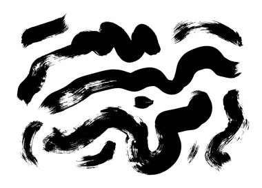 Grunge el çizimi vektör illüstrasyonlarını ayarlar