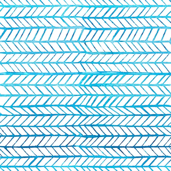 Blue watercolor chevron seamless pattern. — Stock Photo, Image