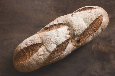 Ahşap arka plan üzerinde ekmek