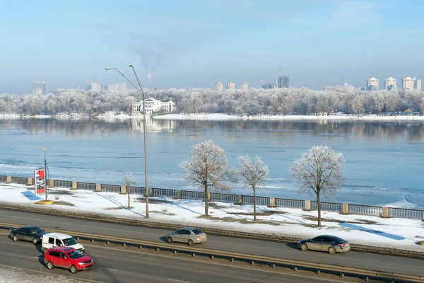 Kiev highways in winter — Stock Photo, Image