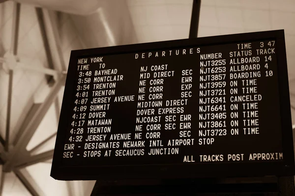 Port Authority timetable — Stock Photo, Image